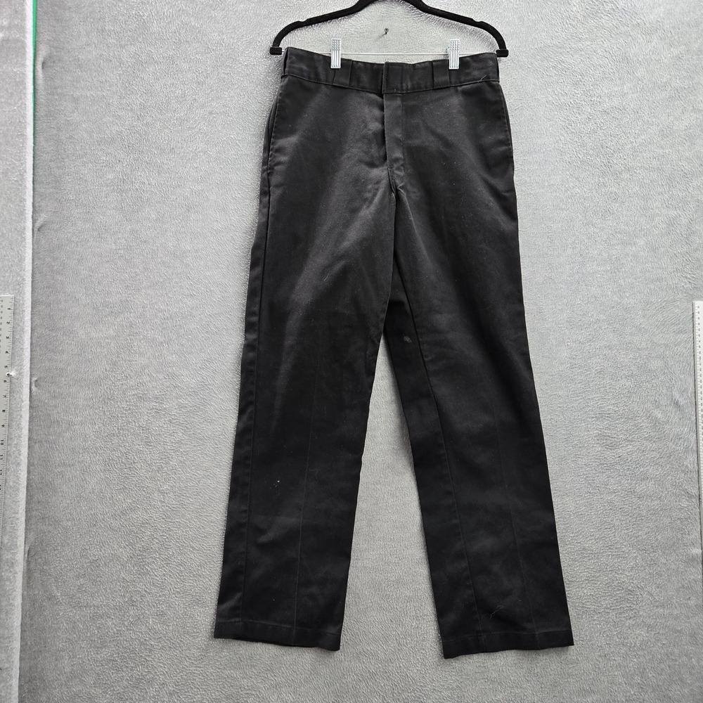 Dickies Men Pants 32X32 Black Dress Pants Twill 874 Original Flex Workwear READ